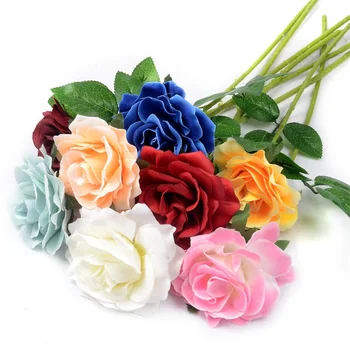 10cm Nagy Mesterséges Rose Selyem Virág Csokor, Esküvői Party Dekoráció DIY Haza Táblázat Tartozékok Kézműves Hamis Virágok