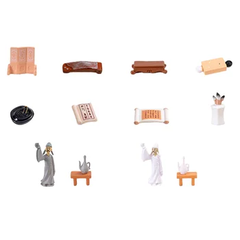 10db Mini Kínai Ancientry Téma Dísz Imádnivaló Asztali Dekoráció Microlandscape Modell ( Vegyes Stílus)