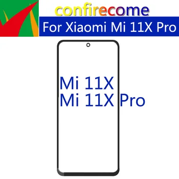 10db\Sokkal A Xiaomi Mi 11X Érintőképernyős Panel Elülső Külső Üveg Lencse Mi 11X Pro LCD Első Pohár OCA Ragasztó Csere