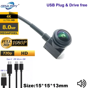 1MP 720P 2MP 1080P 4K-s 8 MEGAPIXELES 160Degree Széles Látószögű Full HD Micro C-Típusú Fényképezőgép UVC Mini CCTV OTG Android Webkamera Audio Ipar