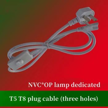 2db/sok T5-T8 LED Lámpa, Cső, Vezeték 1,5 m-Három-core Csatlakozó Hosszabbító Kábel Kapcsoló Vonal Vonal hálózati Tápkábelt Kapcsoló
