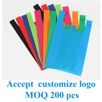 50 Db logó nyomtatás non woven zsák, nem szőtt táska nem logó újrahasznosítani táska, szatyor saját logó bevásárló táskák logó
