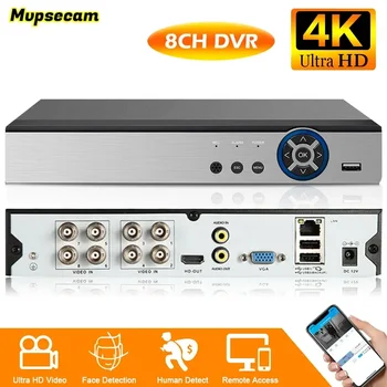 8CH 4K DVR Rögzítő AHD CCTV Digitális HD Videó Megfigyelő, Kamera Rendszer Xmeye Okos DVR A 8MP, 5MP 4MP Analóg Biztonsági Kamera