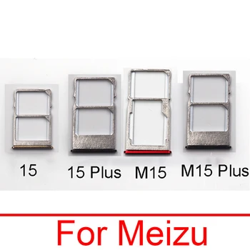 A SIM-Kártya Tálcát tartó Meizu 15 15 Plusz M15 M15 Plusz Sim-Kártya Tálca Olvasó SD Kártya Foglalat Socket Kártyák Javítása Alkatrész