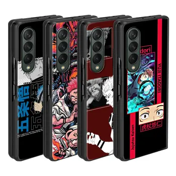 Anime Jujutsu Kaisen Capa Samsung Galaxy ZFold 4 ZFold3 Z Fold3 Z Fold4 5G Z Fold 5 Z Hajtás Fekete Esetben Érdekesség