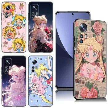Anime Matróz Lány Telefon Esetében A Xiaomi Mi SE 9 8 10T 10 11 12 13 Lite 9T 11T 12S 12T 13T Pro 5G 11azt 12X Fekete Szilikon Borító