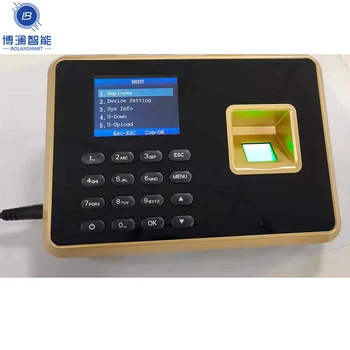 Arany 2.4 Inch TFT Színes USB Képernyő Biometrikus Ujjlenyomat Jelszó Részvétel Gép Rendszer A Munkavállalók Hangrögzítő Óra