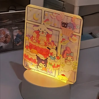 Aranyos Sanrio Hello Kitty Cinnamoroll Pochacco Környezeti Fény Rajzfilm Kreativitás Hálószoba Éjjeli Fény Lány Fesztivál Ajándék