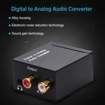 Audio Átalakító Digitális Rost 3,5 mm-es Audio jack Erősítő Plug And Play Koaxiális Optikai Audio Converter TV-DVD-TV Box