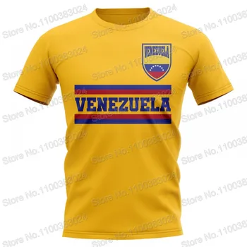 CAMISETA Venezuela Nemzeti Csapat 2023 póló 3D Nyomtatás Sárga Mens Futó Nyári Streetwear Alkalmi Műszaki Képzési Ruhák