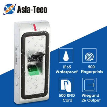 Fém IP65 Vízálló Biometrikus Ujjlenyomat-beléptető Rendszer, 1000 Felhasználók RFID 125khz Olvasó beléptető Ajtó
