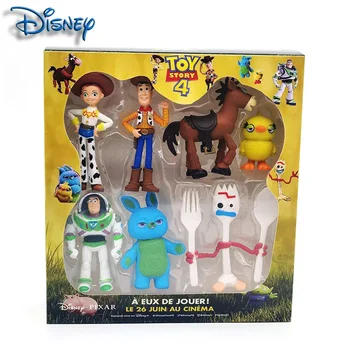 HEROCROSS Disney 7db Toy Story 4 Figurák Játékok Woody Jessie Buzz Lightyear Forky Disznó Maci Figura Modell Baba Gyerekek Ajándékokat