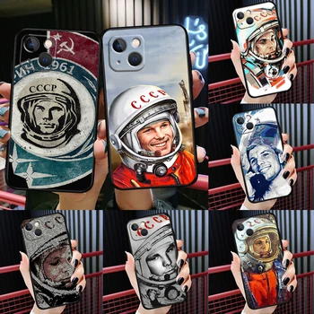 Jurij Gagarin Y Laika tok iPhone 15 13 14 Pro Max 11 12 14 Pro Max XS XR X 8 7 Plus SE 2020-ra 13 12 Mini Fedezze coque közelében