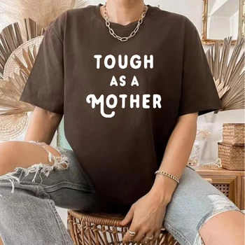 Kemény, Mint Egy Anya Graphic Tee Női Póló Mama Maci Pólóban Erős Nő Ing Erős Női Póló Kemény Mama Felső