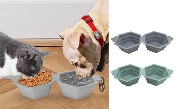 Kutya Tálak szilikon kutya összecsukható tál 2 az 1-ben könnyű pet kutya etetés tál reuseable állateledel víz tálca pet acccessories