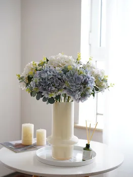 Mesterséges virág hortenzia mesterséges virág díszek virágkötészeti dohányzóasztal asztal dekoráció, otthon dekoráció