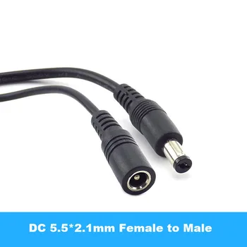 Női Férfi Plug CCTV DC tápkábel Hosszabbító Adapter 12V-os tápkábel 5.5mmx2.1mm A Kamera hálózati Hosszabbító Kábel