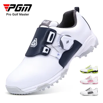 Pgm gyerekek golf cipők gombot cipő fordított alsónadrág vízálló ifjúsági sport cipő fiúk, lányok sport cipő XZ211