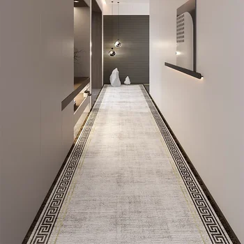 Retro Luxus Szürke Hosszú Szőnyeg, lakberendezési Hotel Folyosó a Bejárati Lábtörlő Lépcső Mat Testreszabható csúszásmentes Szőnyeg