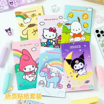 Sanrio Hello Kitty Matrica Szett Cinnamoroll Kuromi A Dallam Pachacco Kawaii Kt Macska Kézikönyv diy Matrica, Matricák Ajándék Gyerekeknek Játékok