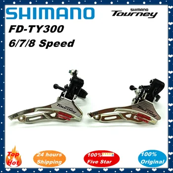 Shimano Tourney TY300 Első Váltó FD-TY300 Alsó/Felső Hinta Mountain Bike FD Zenekar Mount 6/7/8 Sebesség 31.8/34.9 mm-es Rész