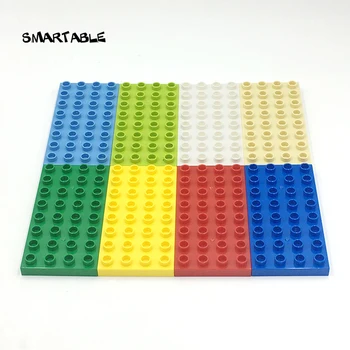 Smartable Alaplemez Nagy Tégla Alap lemezek 4x8 Dot DIY Épület-Blokk, Játékok Gyerek Kompatibilis Márka Ajándék 10db/sok