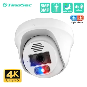 TinoSec HD 8 MEGAPIXELES PTZ POE Biztonsági Kamera, Videó Megfigyelő Intelligens Otthon Szabadtéri Emberi Érzékeli Auto Track kétirányú Audio Kamera XMEye