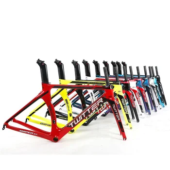 TWITTERC fék gyors release verzió ultra-fény színe változó, színes belső vonal szénszálas racing road bike kerékpár váz