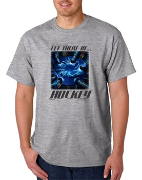 USA Készült Bayside T-shirt Sport Aztán Isten azt Mondta, Legyen Jégkorong