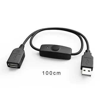 USB-Kábel 50/100cm USB 2.0-EGY Férfi-Egy Nő Kiterjesztését Extender Fekete Kábel R2LB