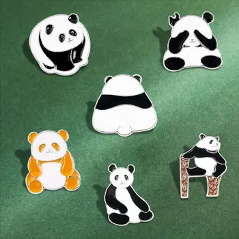 Zománc Rajzfilm Panda Bross Egyedi Alufelni Jelvény Ruhacsipeszt Ruhák, Kiegészítők, Ékszerek Állat Bross Nők