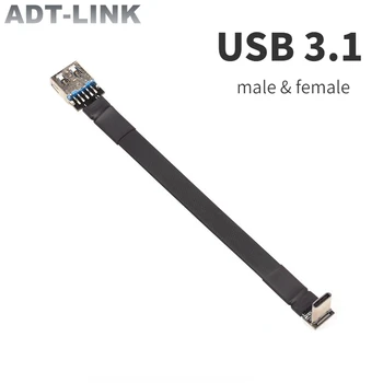 Új ADT USB 3.1 Gen2 Típusú C Típusú, Lapos Szalag adatkábel USB 3.1 USB-C USB-A Férfi & Női USB-Eszköz FPC FPV Adapter