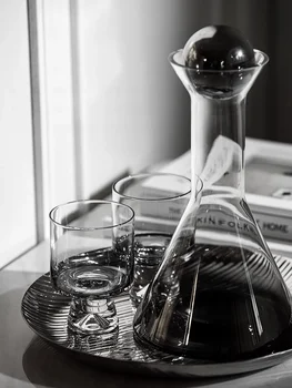 Üveg pohár drinkware Palack Bor Adagoló Üveg Szemüveg Inni Kreativitás Bor Kiegészítők Fény Luxus